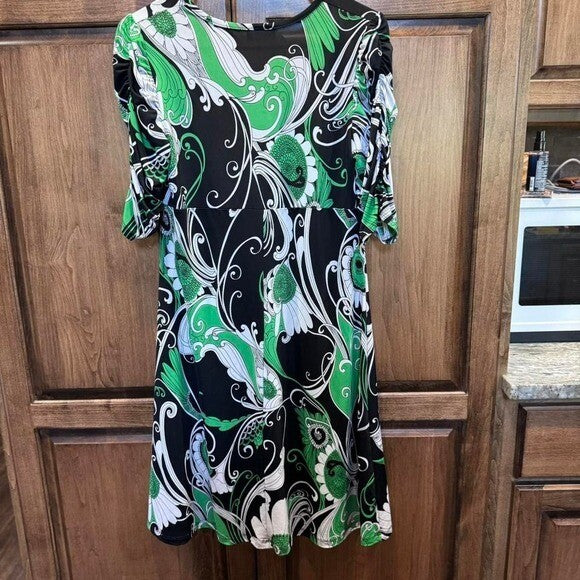 Wet Seal Retro Swirl Dress | Y2K Vibes | Size Large