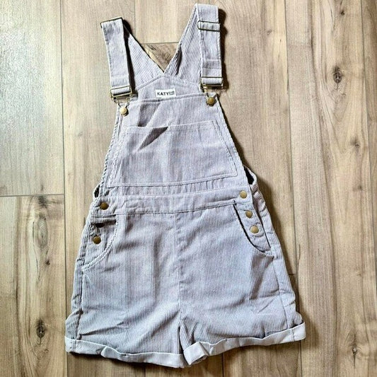New Katydid corduroy overalls shorts vintage Small