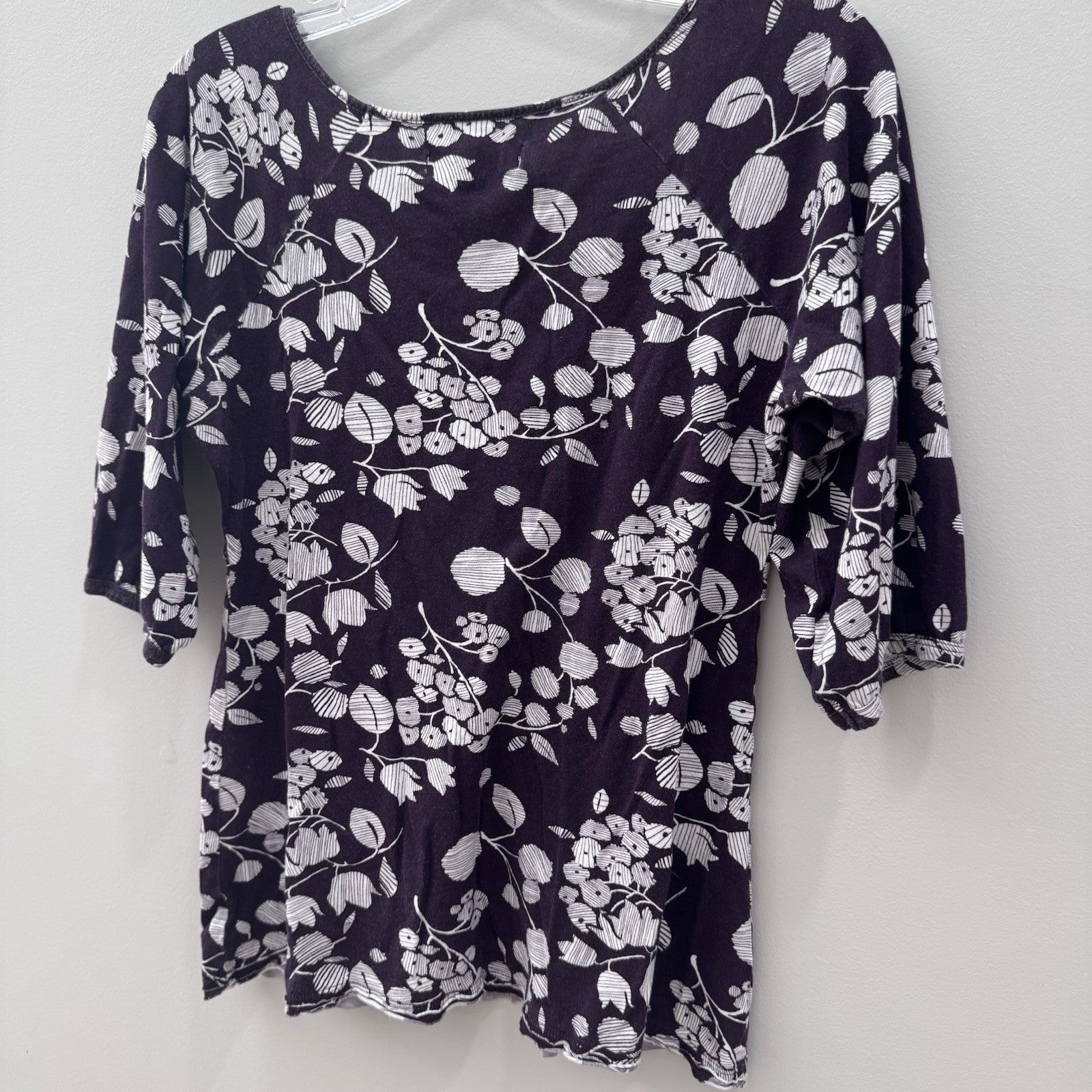American Eagle Purple Floral Babydoll Y2K Top Women’s Medium
