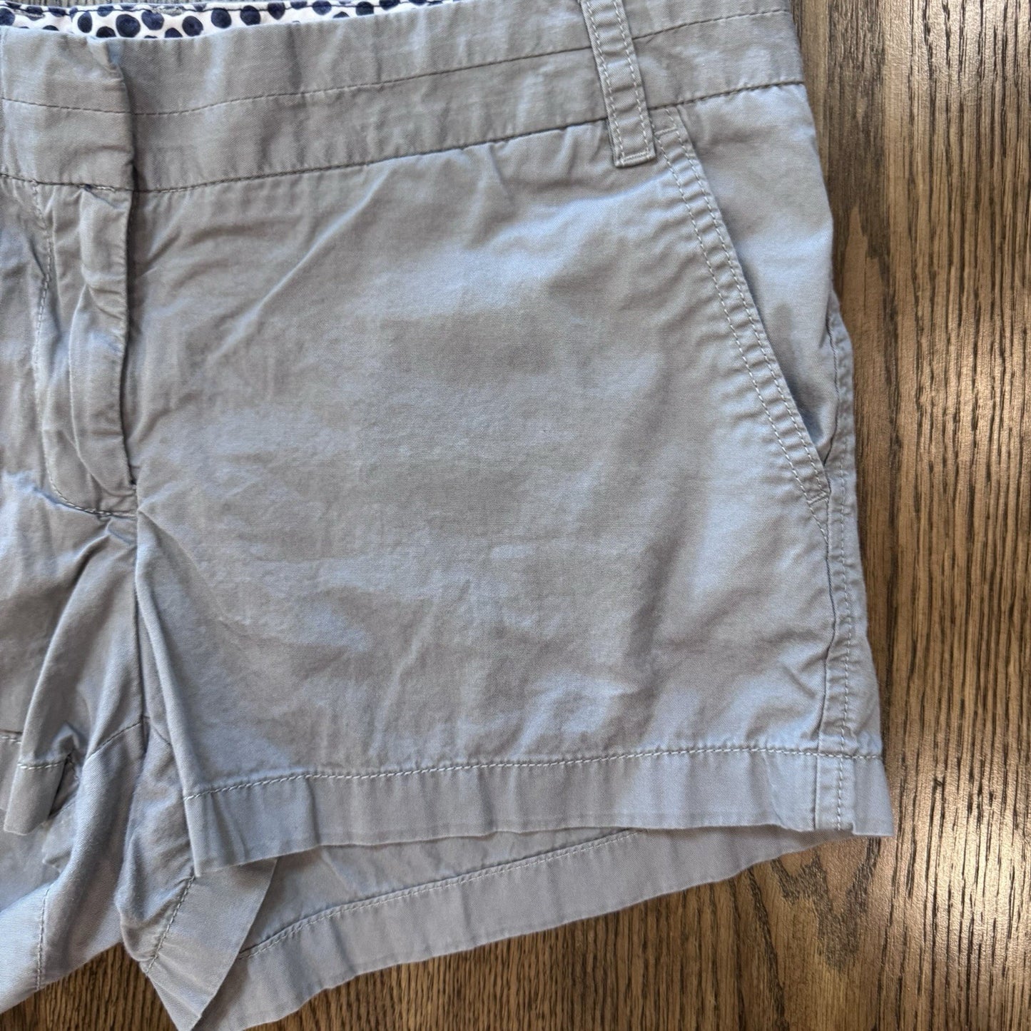 J.Crew Women’s Chino Broken-In Shorts Size 10 Blue/grey 100% Cotton Casual