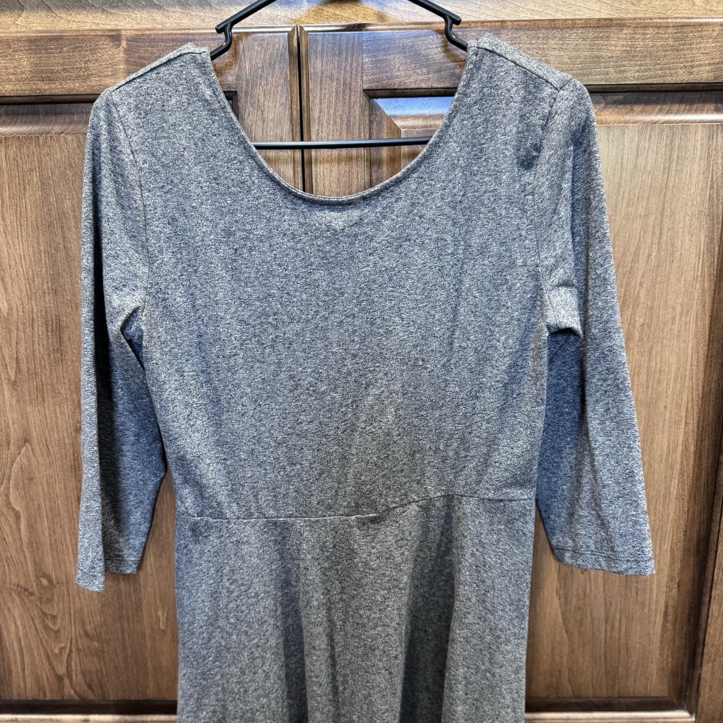 H&M Divided Basic Gray 3/4 Sleeve A-Line Dress - Size M