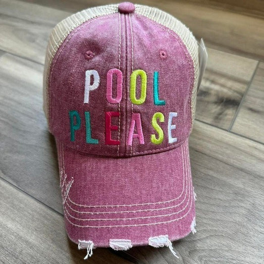 Pool please boutique trucker hat NWT Brand New