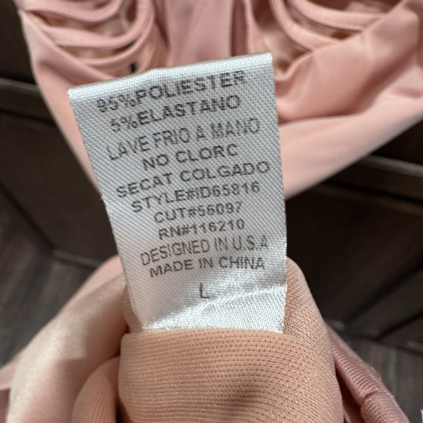 ENTRY Pink Cutout Bodycon Dress Size Large | Sleeveless Strappy Back Midi