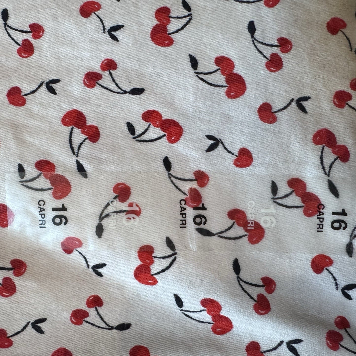 Charter Club Bristol Capri Pants Size 16 Cherry Print Tummy Slimming