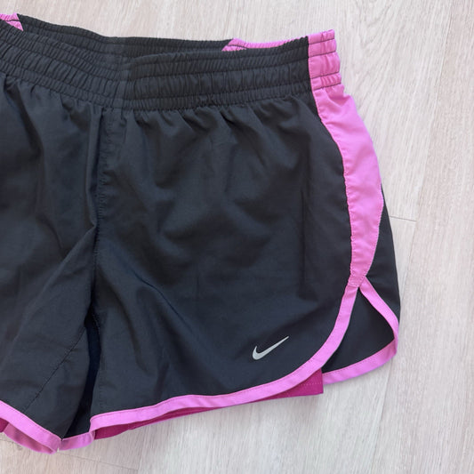 Nike Dri-Fit Womens Running Shorts Small Black Pink Athletic Activewear