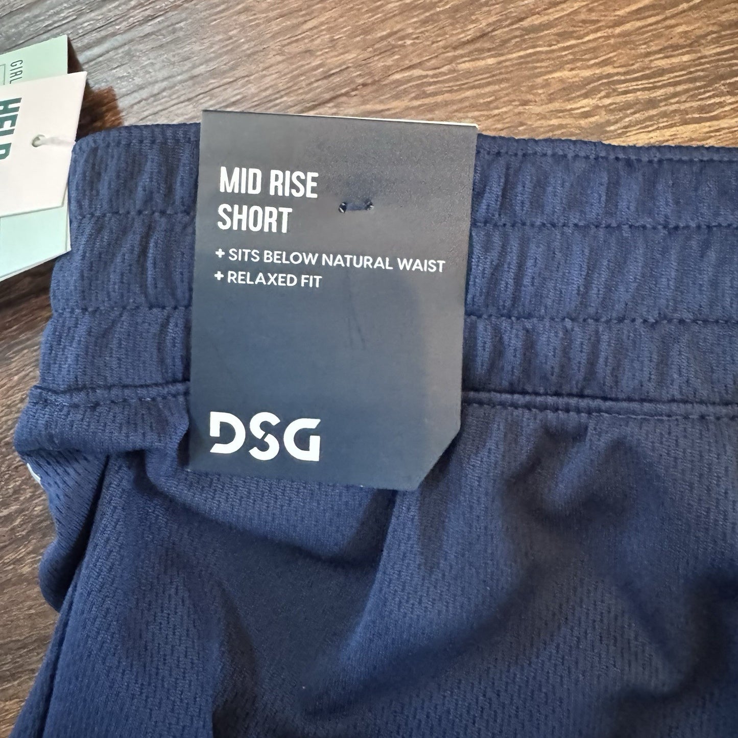 DSG Girls Navy Mesh Athletic Shorts Size L Mid Rise Relaxed Fit NWT