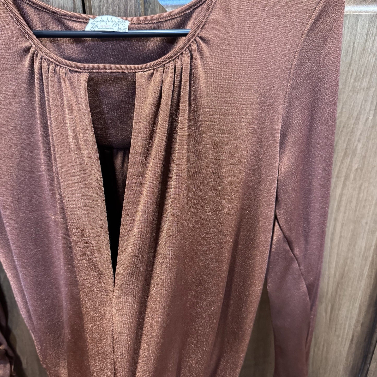 Intimately Free People Women's Turnt Thong Bodysuit Copper Color Size Small