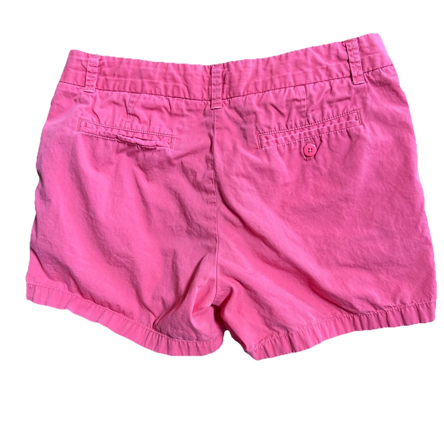 J.Crew Women’s Chino Shorts Size 8 Coral Pink Broken-In 100% Cotton Summer Style