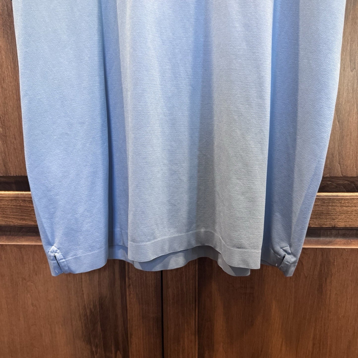 Fabletics Men’s Training day  XXL Light Blue Performance Polo Shirt – Stretch