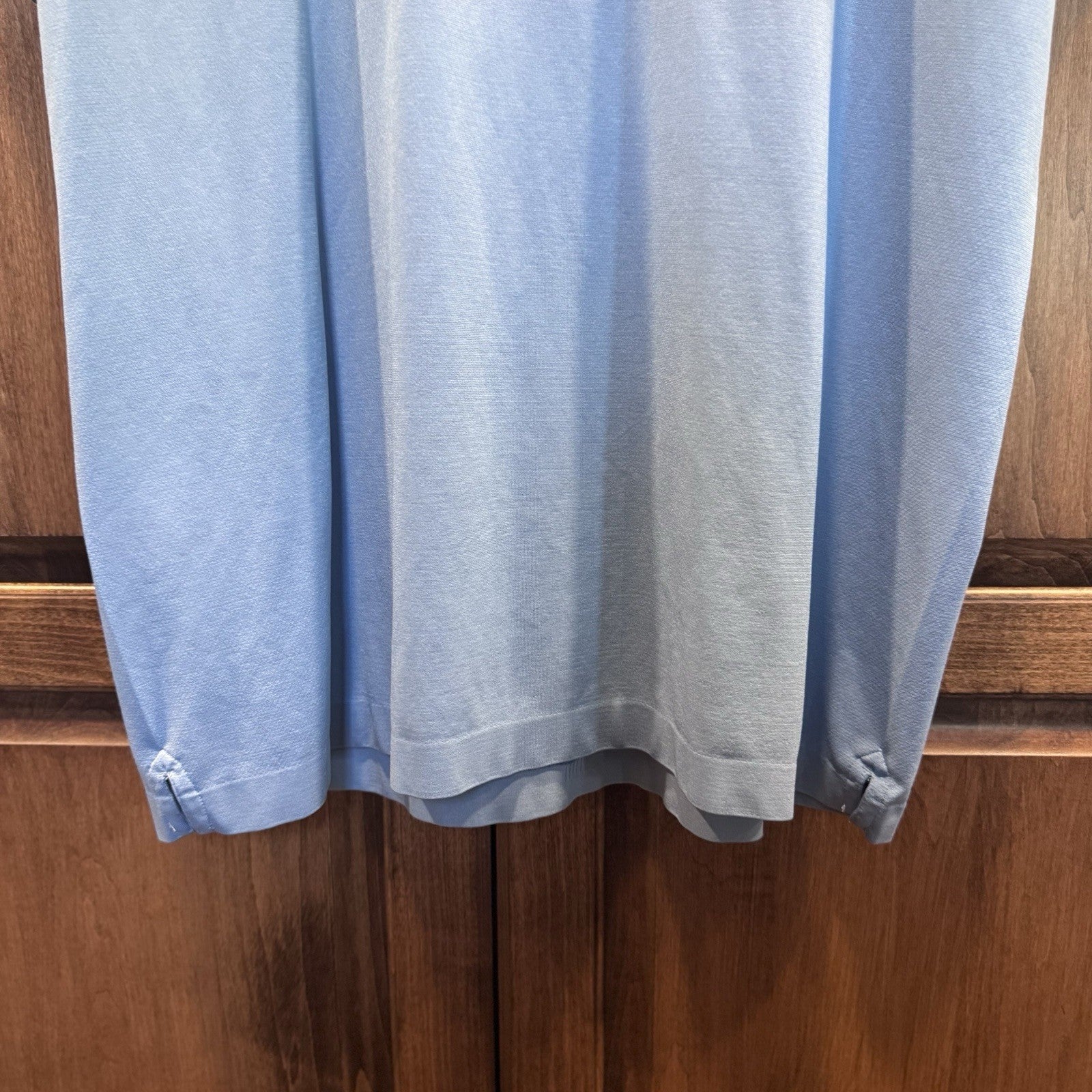 Fabletics Men’s Training day  XXL Light Blue Performance Polo Shirt – Stretch