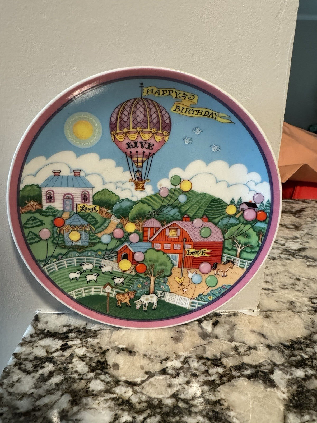 Vintage Timeless impressions Porcelain Plate Birthday Vibrant Made In Japan