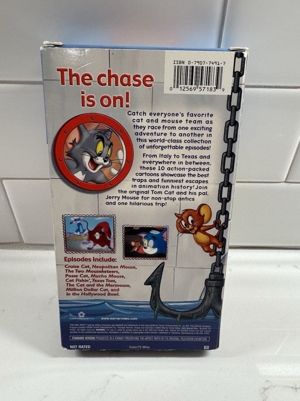 Vintage Tom and Jerry - Whiskers Away VHS- Support Vets With Every Purchase