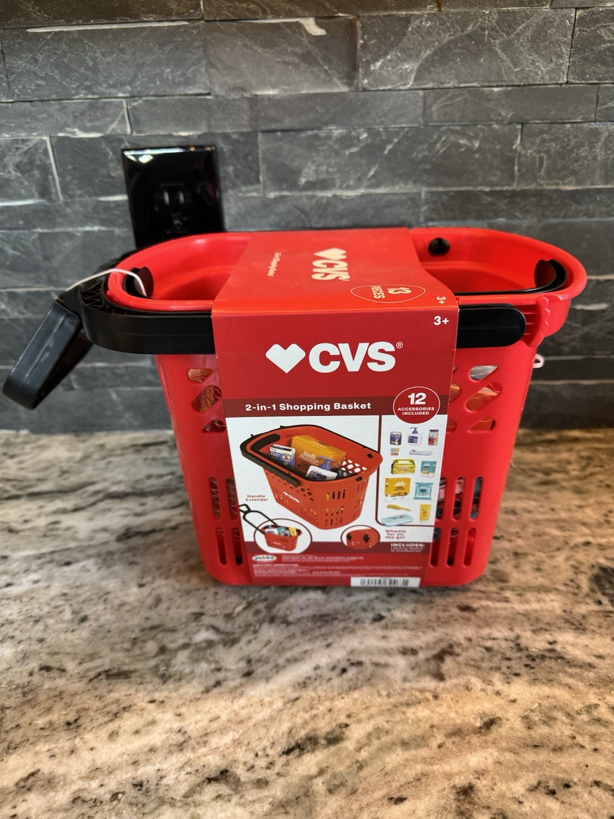 RARE CVS Kids Shopping cart basket 13 piece with handle