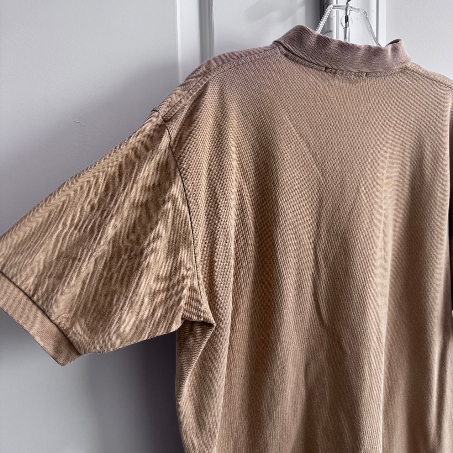 Polo by Ralph Lauren Men’s Classic Fit Polo Shirt Tan Beige Cotton Size L Made in Peruo