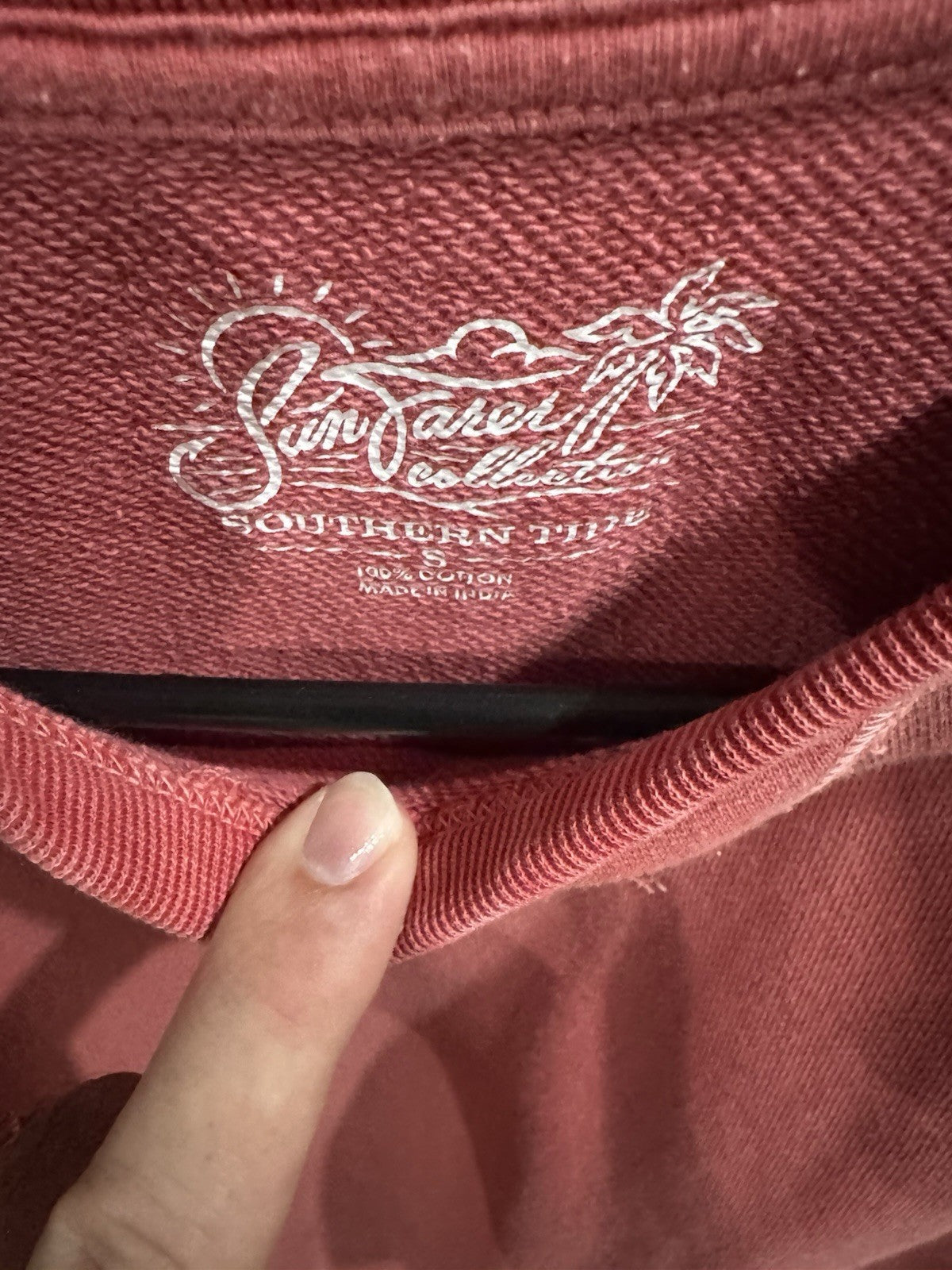 Southern Tide Upper Deck Crew Neck Pullover Men's Sweatshirt Mineral Red Small