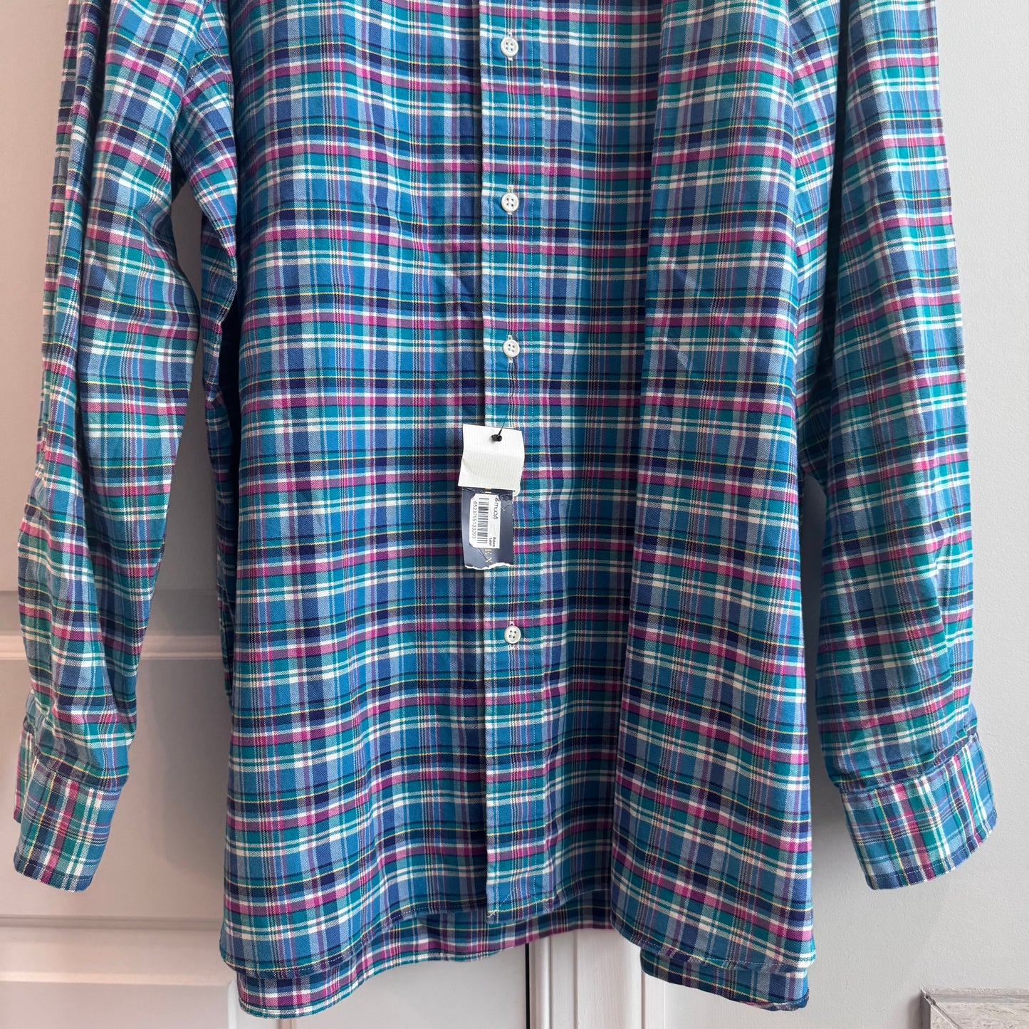 Polo Ralph Lauren Men’s Classic Fit Plaid Long Sleeve Shirt – Size 3XB (Big) – Green/Teal Multi