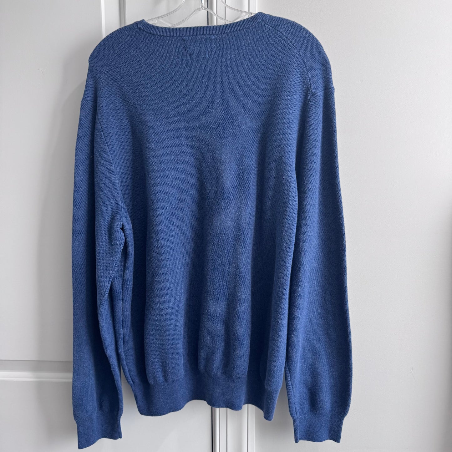 Polo Ralph Lauren Men’s Blue Pima Cotton Crewneck Sweater Size L | Red Pony Logo