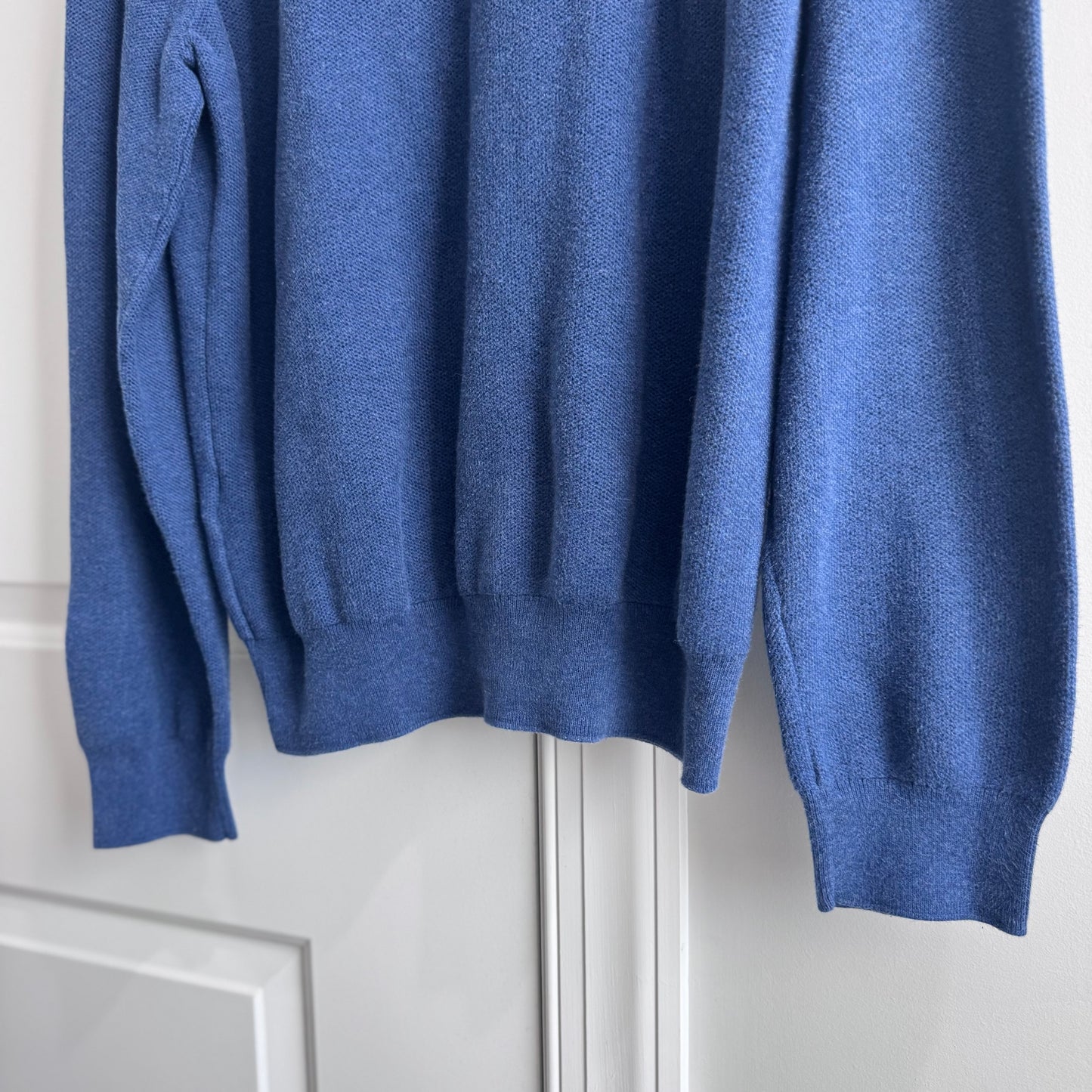 Polo Ralph Lauren Men’s Blue Pima Cotton Crewneck Sweater Size L | Red Pony Logo