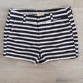 GAP Khakis 3” Stripe Shorts US 0 Black White Stretch Nautical Preppy Women’s