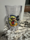 Vintage Walt Disney World Mickey Mouse Patch Clear Tervis Tumbler 10 oz