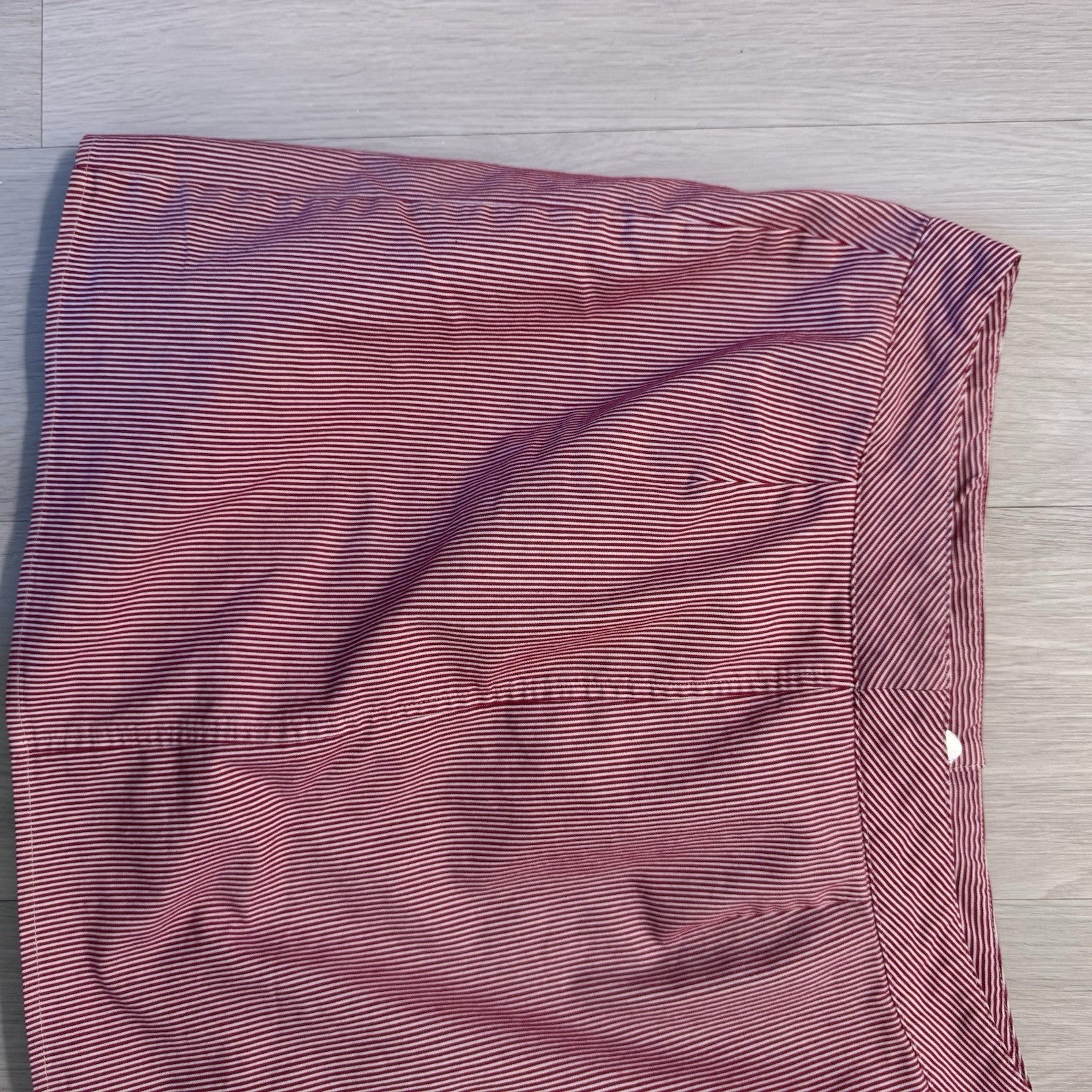 Briggs New York Red White Pinstripe Skort Size 10 Stretch Cotton Blend