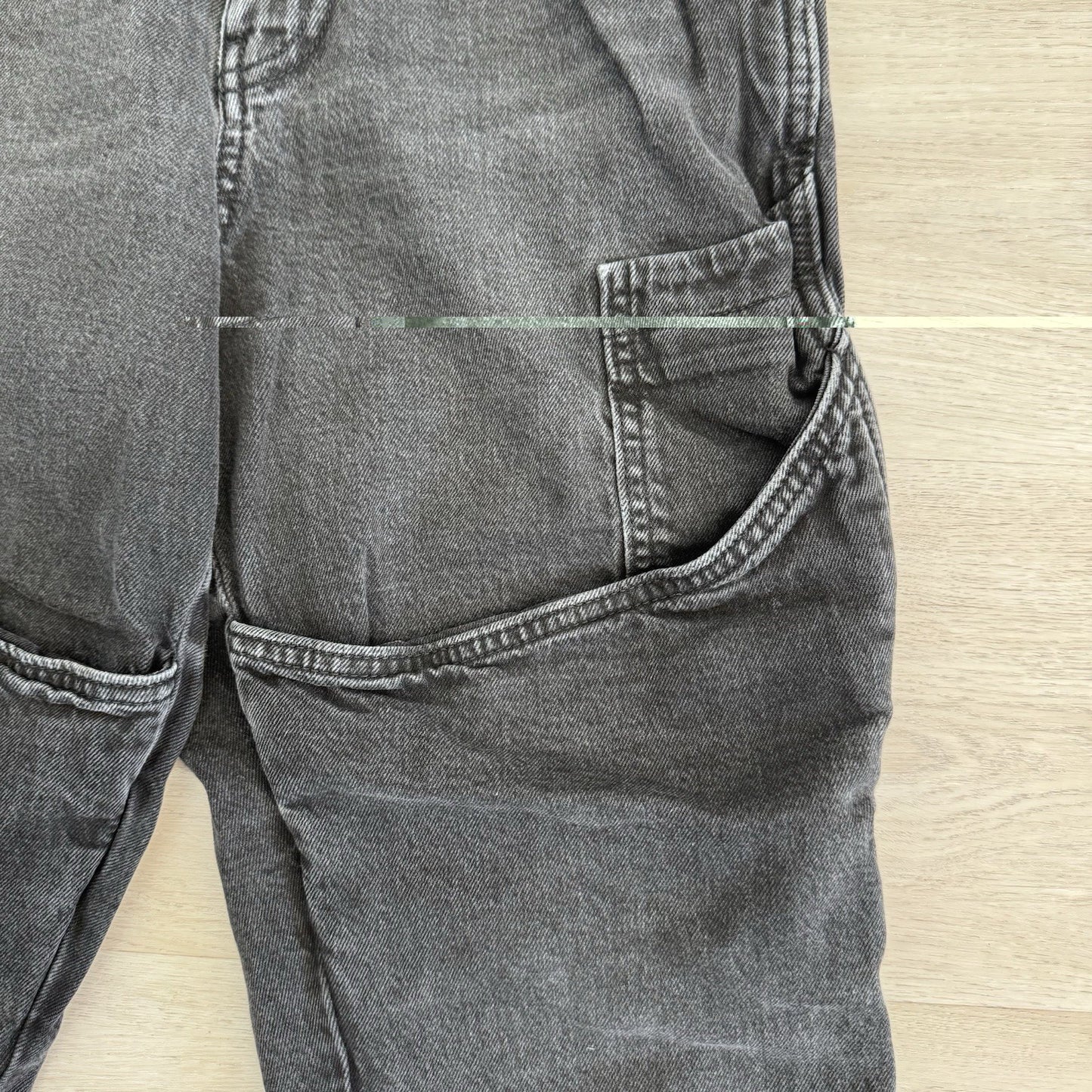 Forever 21 Premium Jogger Jeans Women Small Black Cargo Elastic Waist Denim