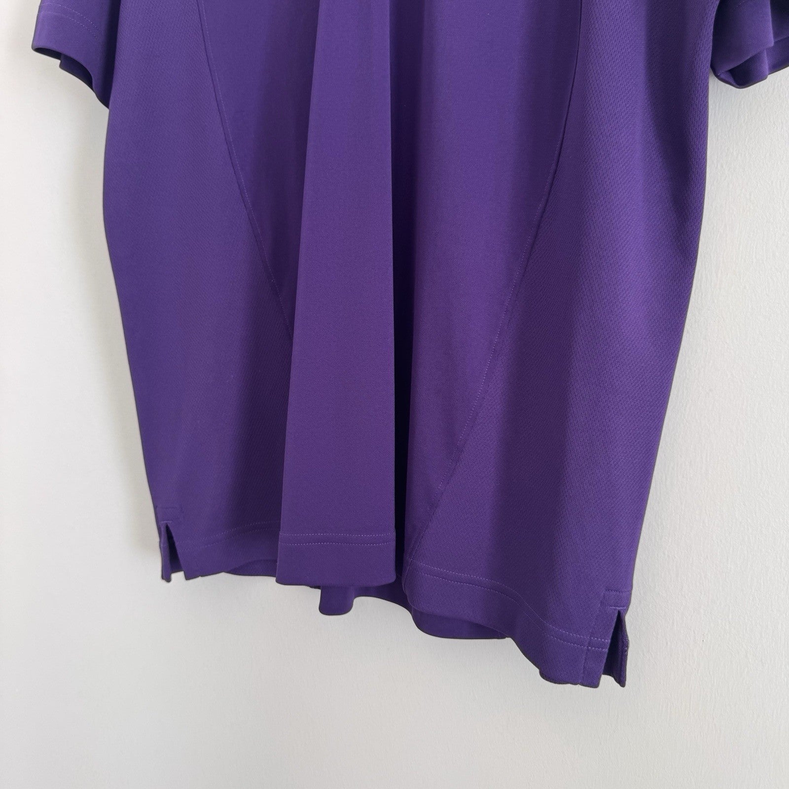 LSU Tigers Polo Shirt Cutter & Buck CB DryTec Purple Golf Polo L 