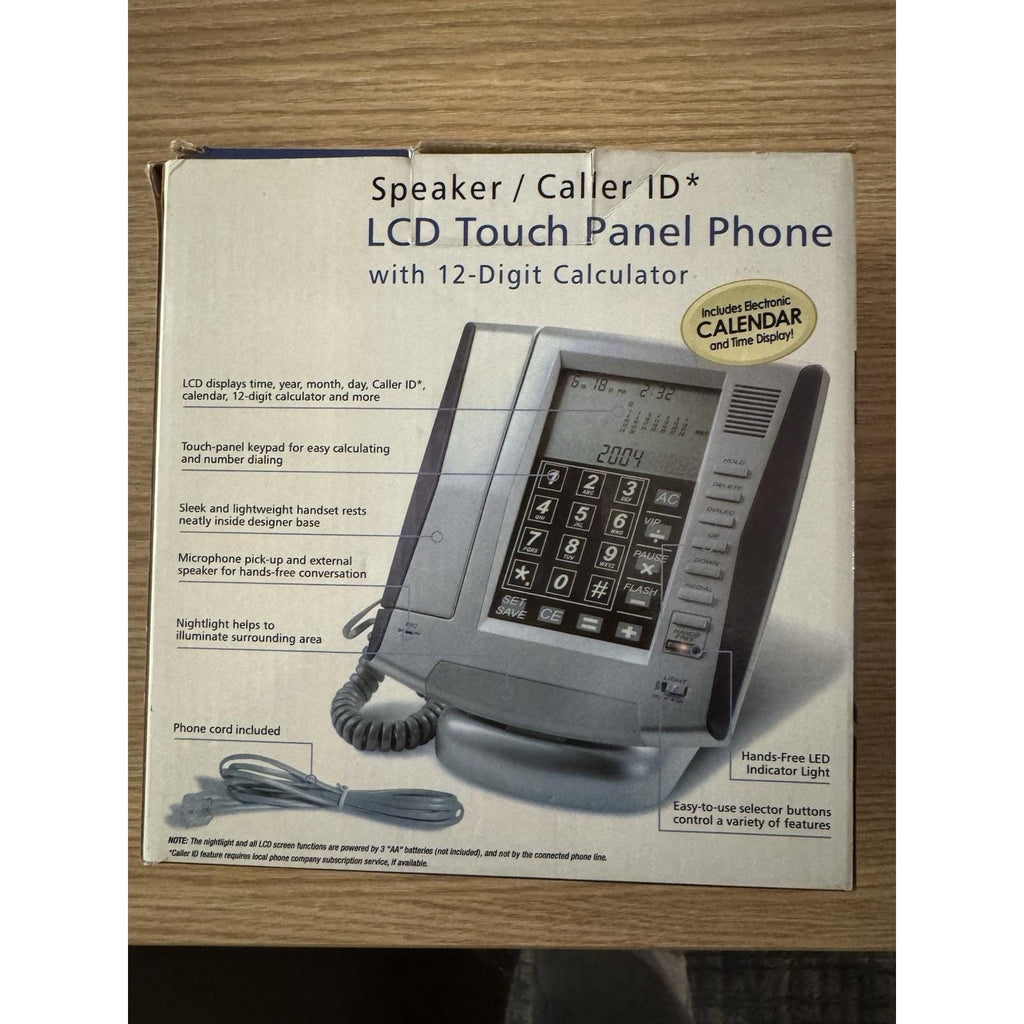 NEW LCD Touch Panel Phone 12 Digit Calculator Speaker Caller ID