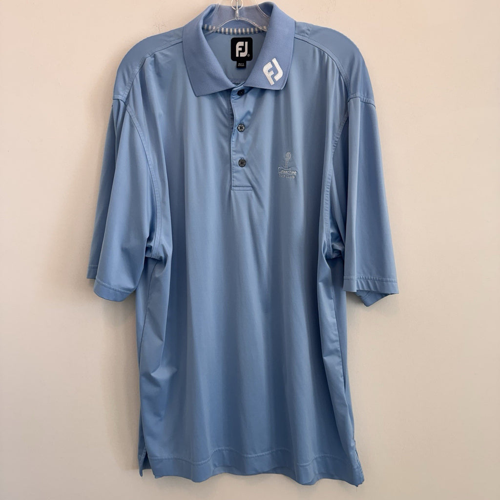 FootJoy FJ Cateechee Golf Club Polo Shirt Men’s Medium Blue Performance