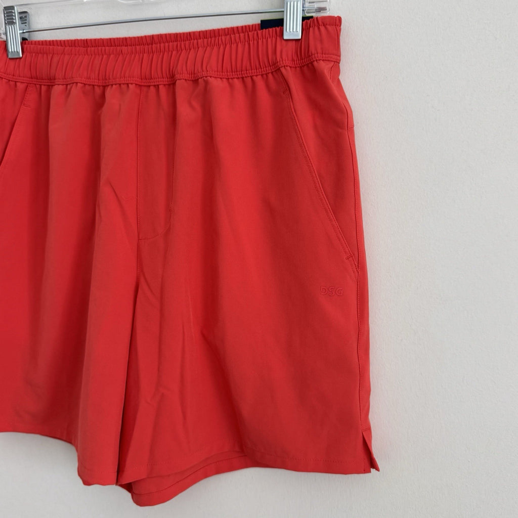 NWT DSG Mens Solid Red 6" Inseam Athletic Fit Woven Agility Shorts Size S