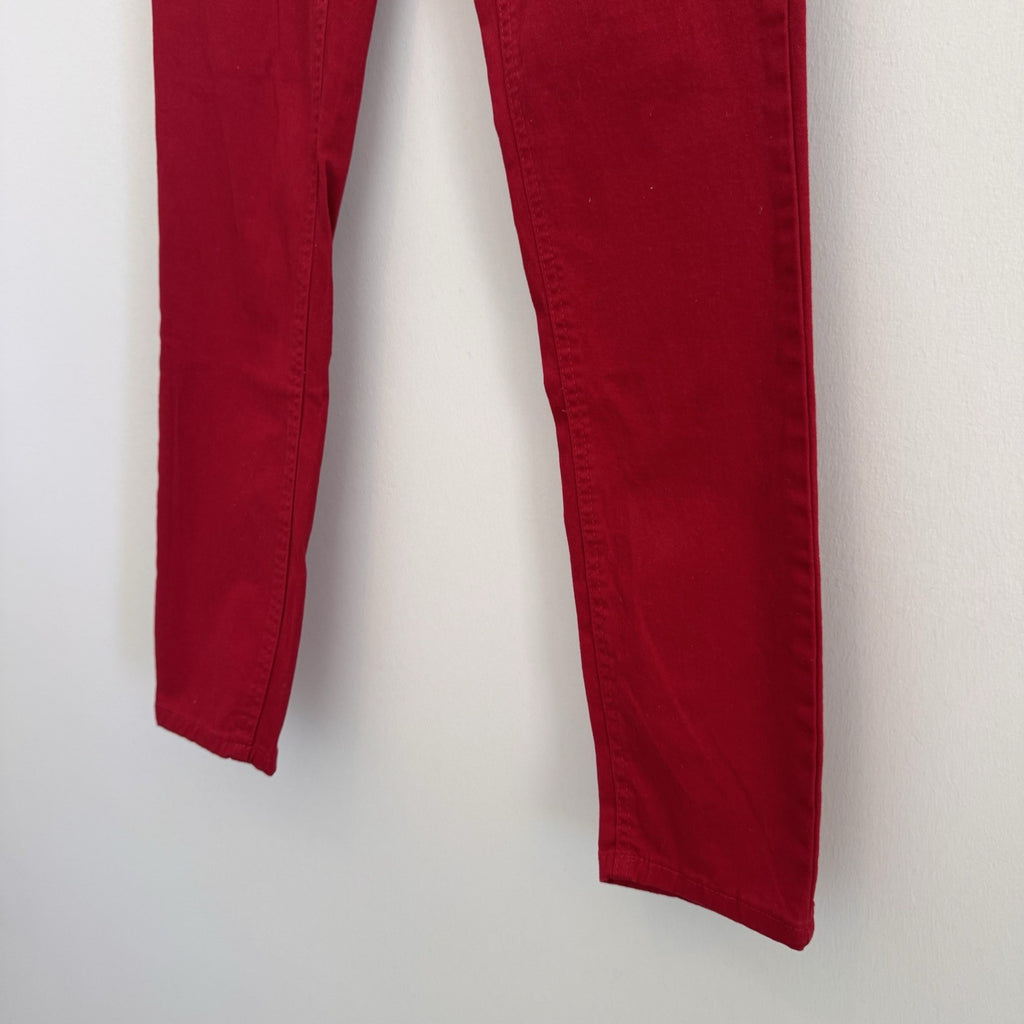 ZCO Jeans Women’s Size 5 Red Skinny Jeans Slim Fit Stretch Denim NWT44