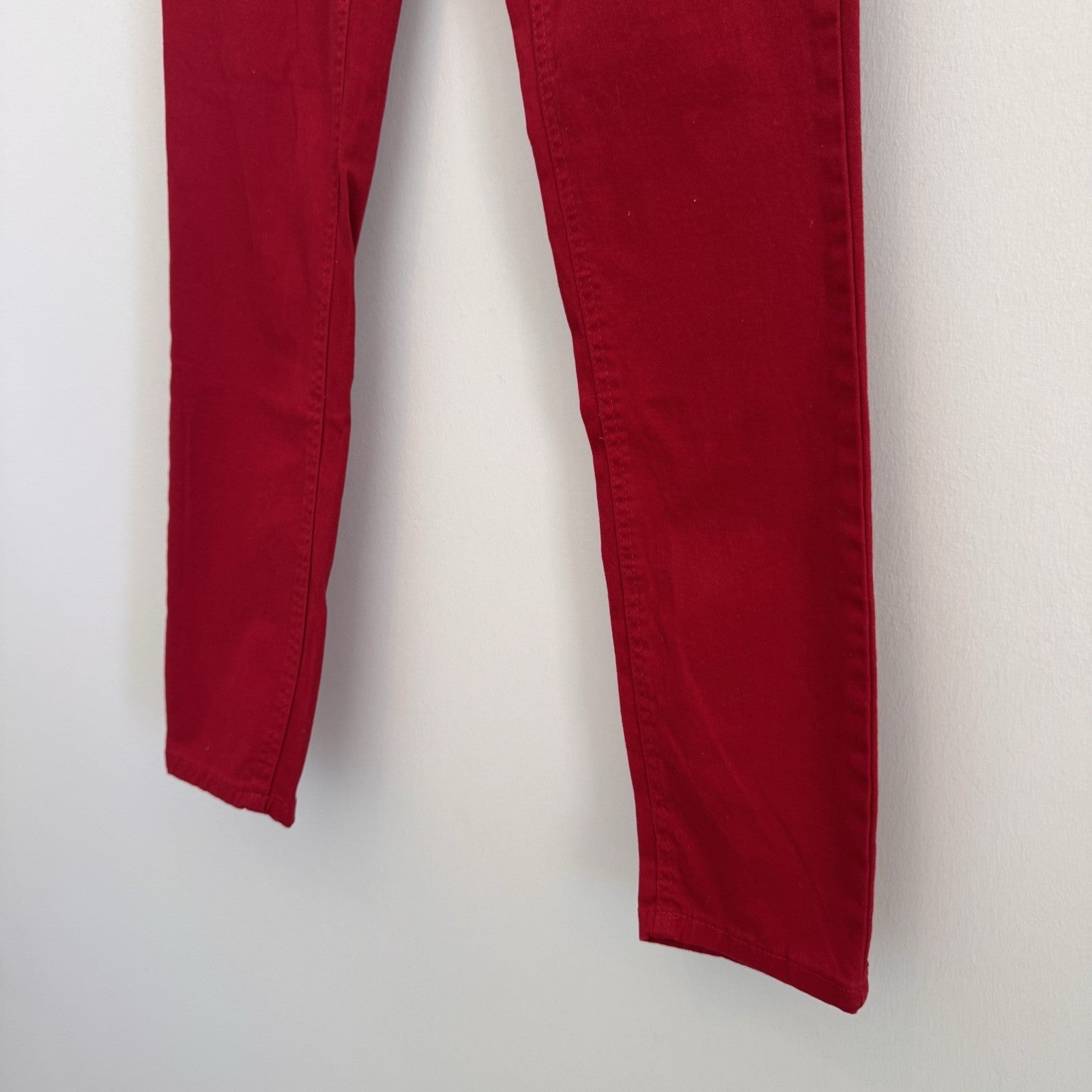 ZCO Jeans Women’s Size 5 Red Skinny Jeans Slim Fit Stretch Denim NWT44