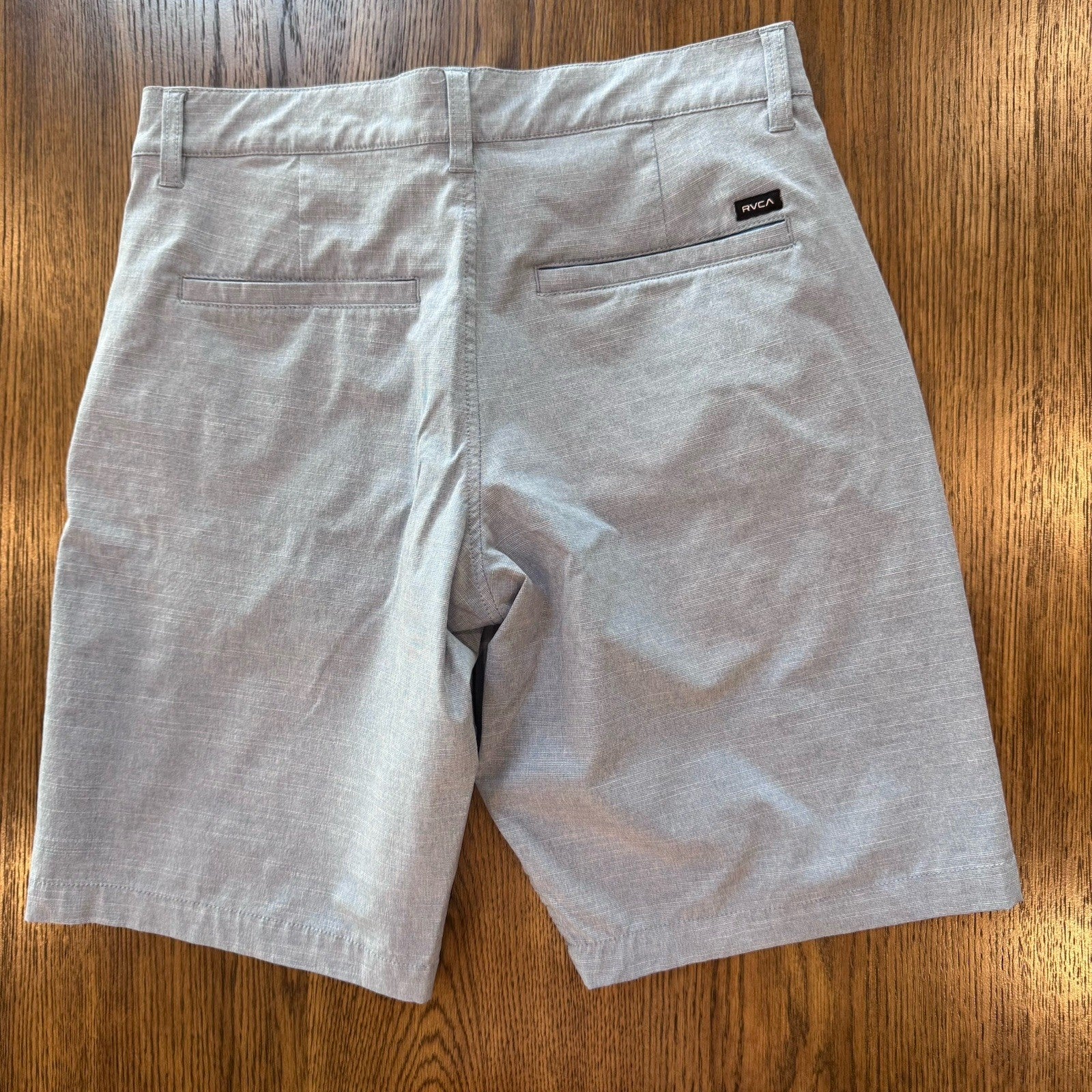 RVCA Men’s Tailored Fit Dress Shorts Size 28 Gray Lightweight Casual Chino Look