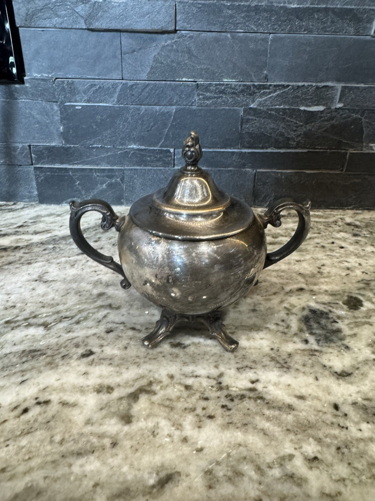 Vintage Silver Wm Rogers Cream and Sugar Set