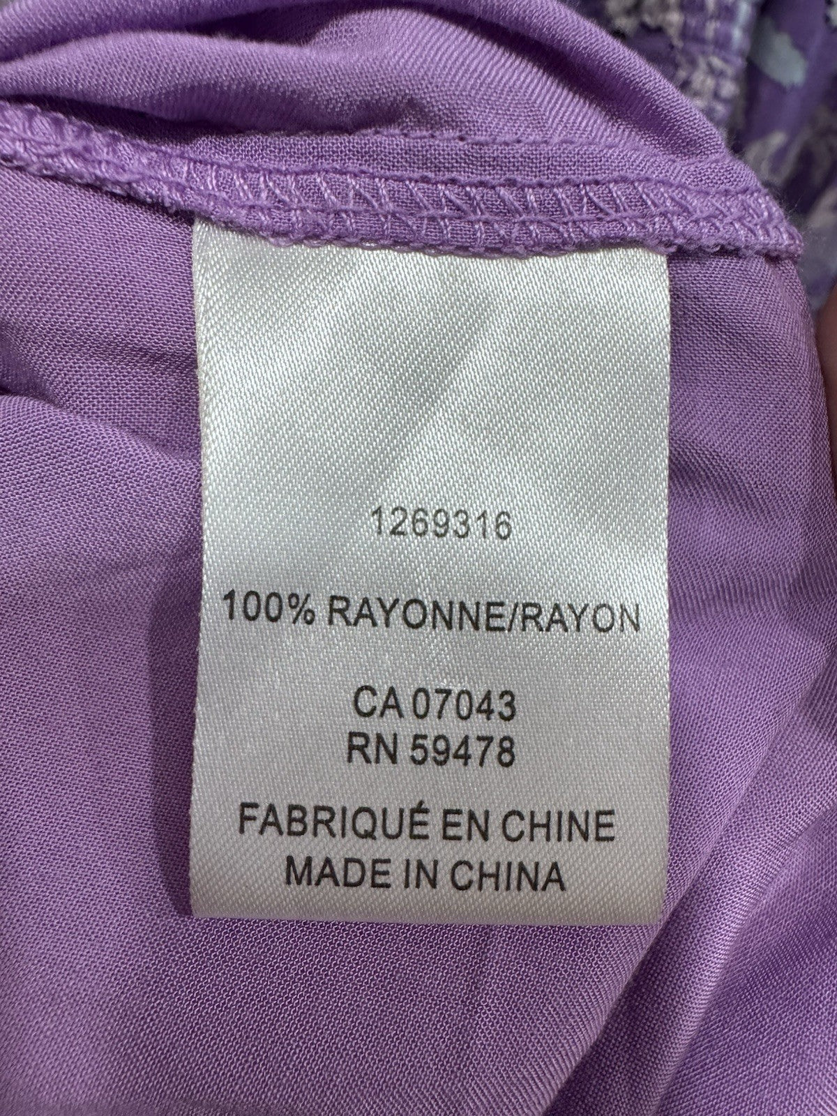 House of Harlow 1960 Boho Mini Dress Small Purple Floral Long Sleeve