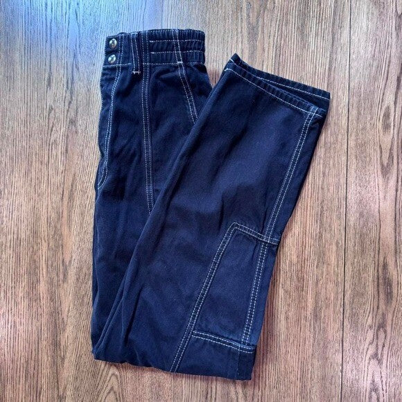 BDG Urban Outfitters Relaxed Skate Jeans 26 Black Cargo Pants Y2K Grunge Utility