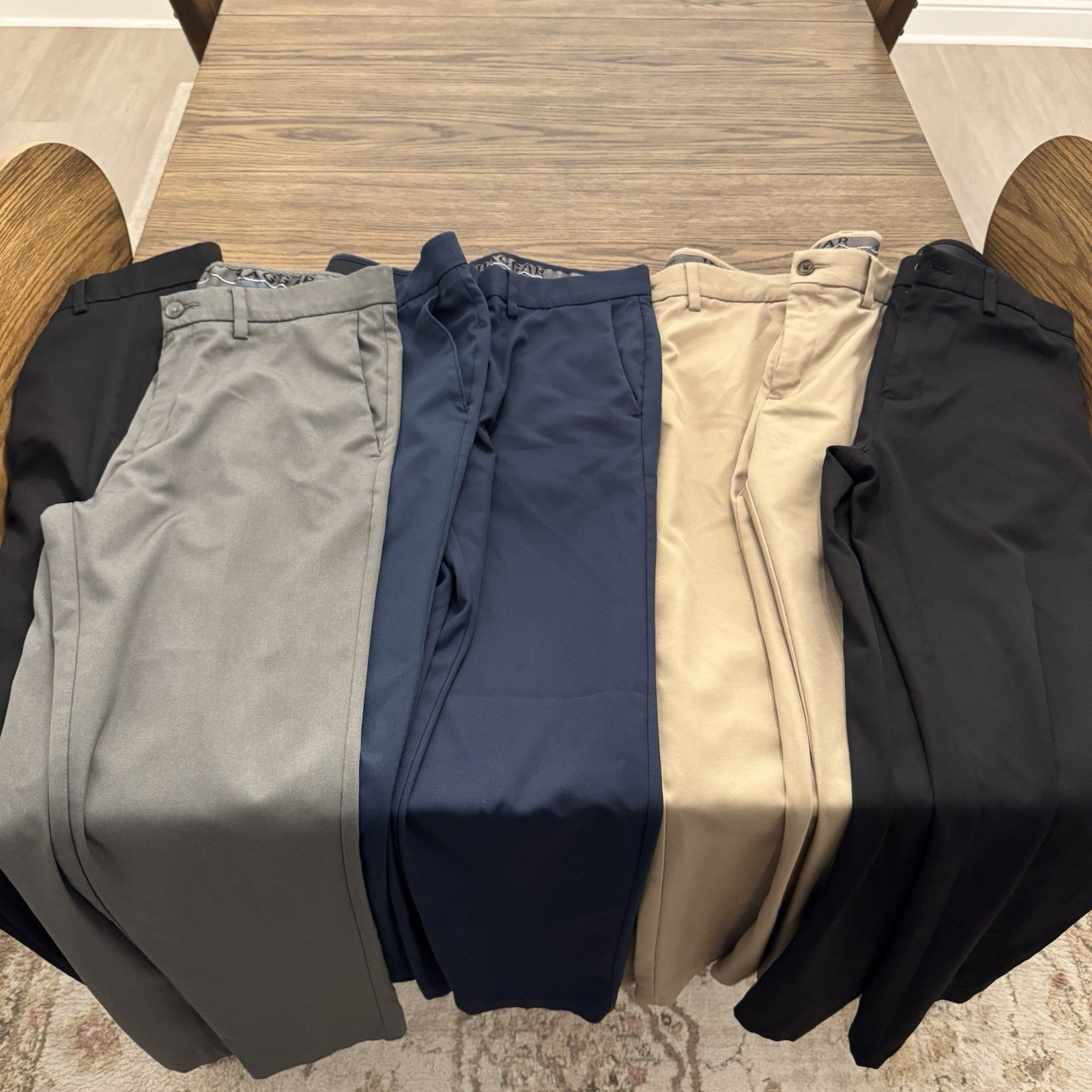 Haggar Cool 18 Pro Slim Fit Stretch Men’s Pants 34x32 Blue, Gray, Khaki, Black