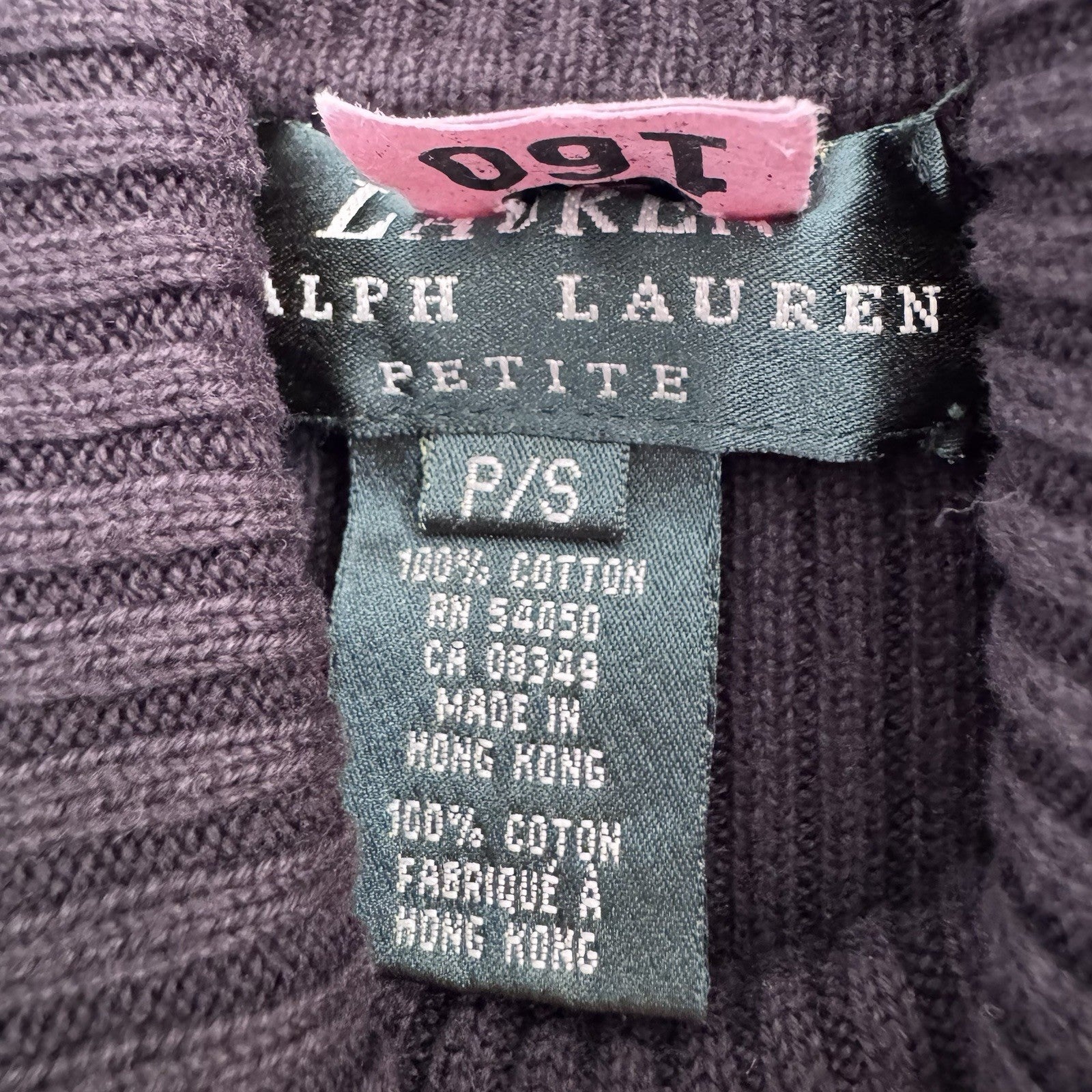 Lauren Ralph Lauren Pullover Turtleneck Cable Knit Sweater Women Sz PS Black