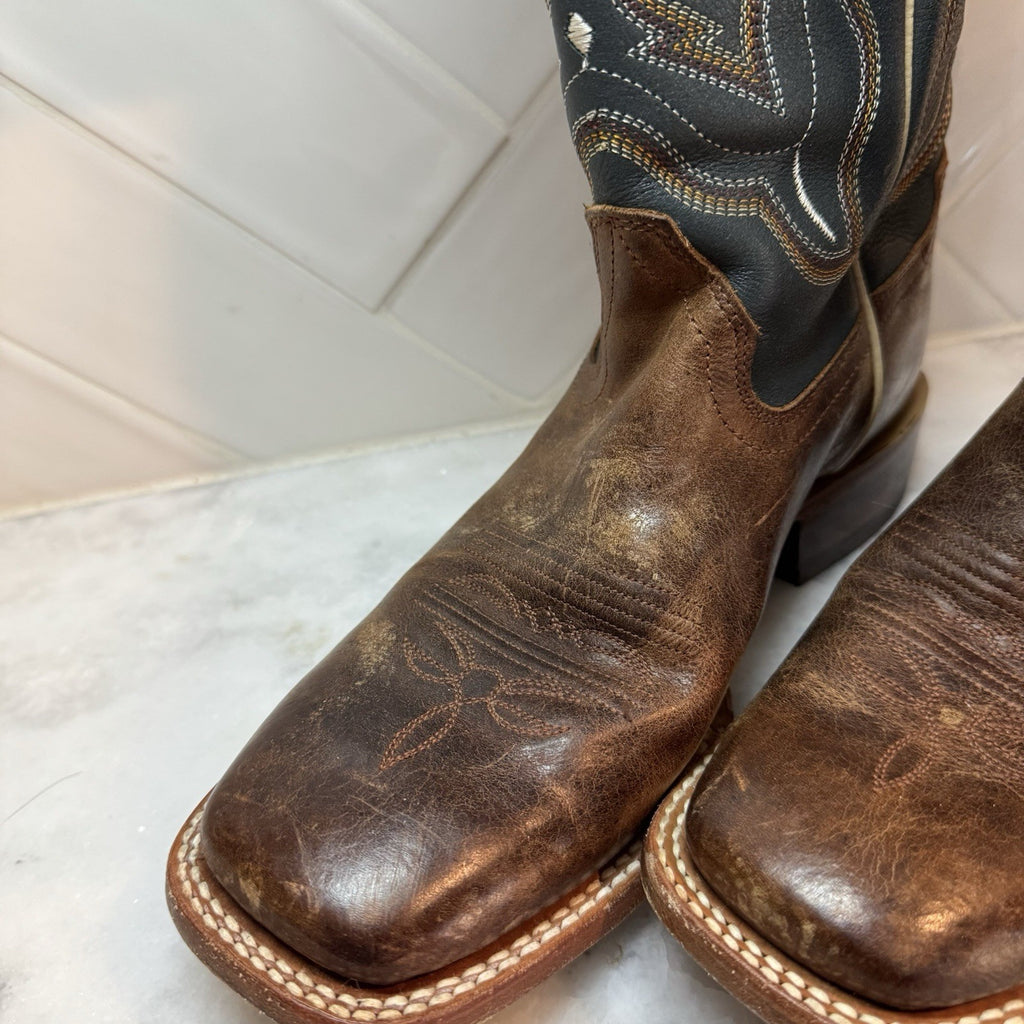 Cody James Boots Mens Size 7.5 Brown Leather Western Square Toe Cowboy