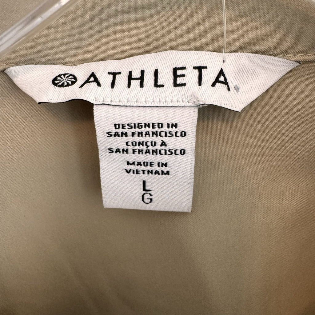 NWT Athleta Midday Ultra Cropped Button Down Shirt Size Large MSRP89