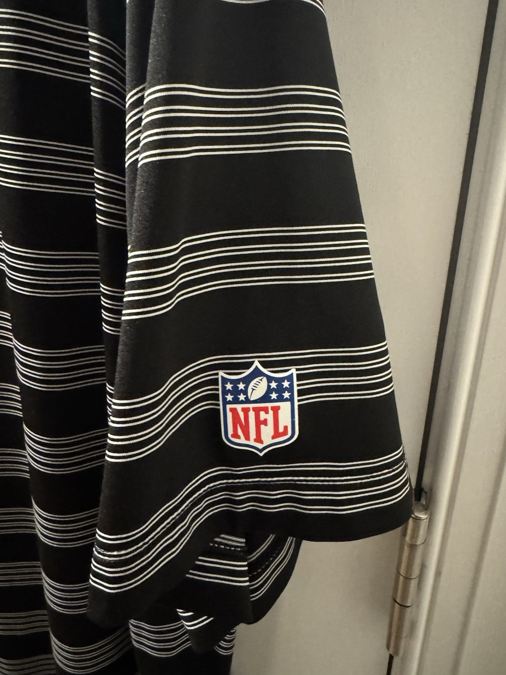 Nike Atlanta Falcons Men’s XXL NFL On Field Apparel Black Dri-Fit Striped Polo