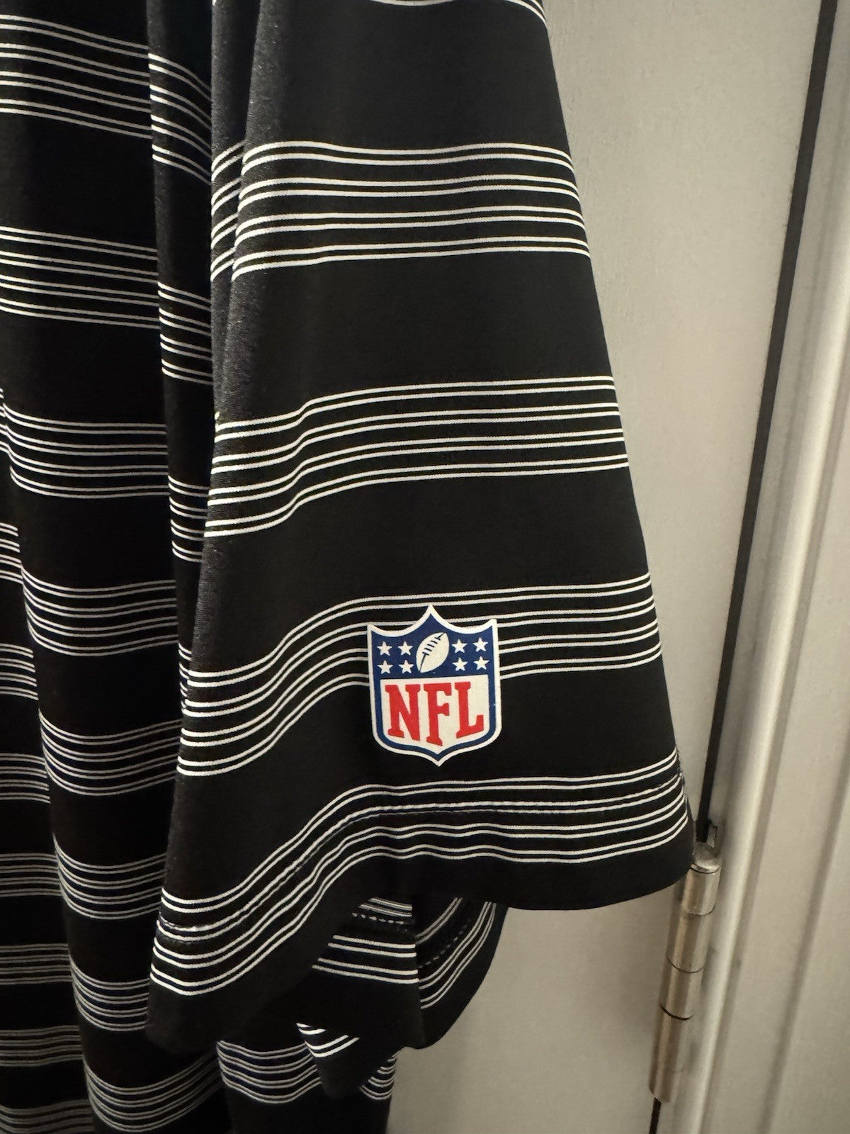 Nike Atlanta Falcons Men’s XXL NFL On Field Apparel Black Dri-Fit Striped Polo