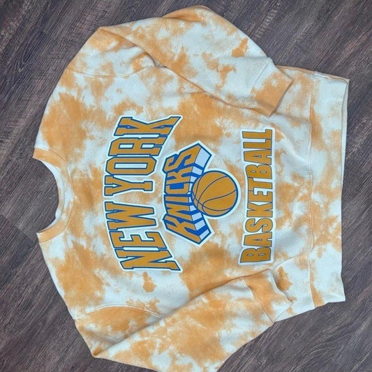 Women's NBA New York Knicks Retro Tie Dye Crew Sweatshirt Size large