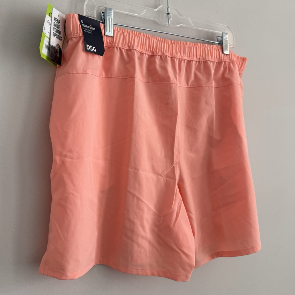 DSG Men's XL 6" Agility Woven Short Pink Ray NWT Athletic Gym Running