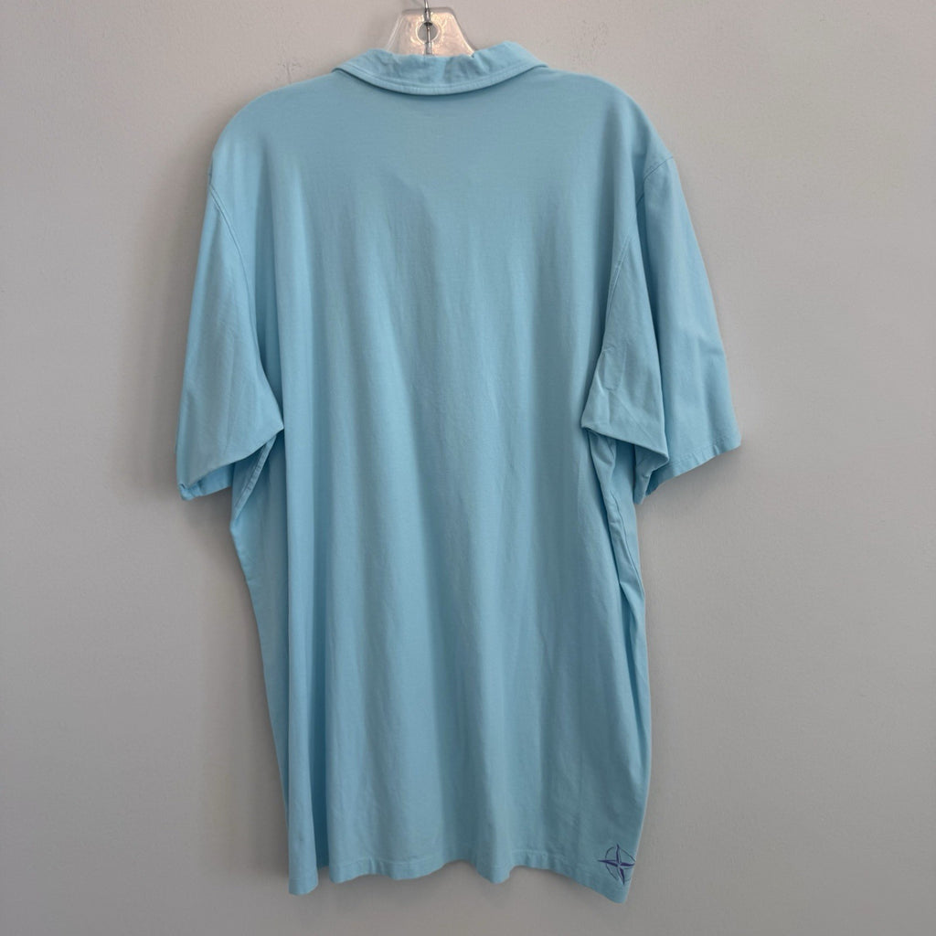 B. Draddy Luxury Pima Cotton Polo Light Blue HYC Golf Harbor Yacht Club XL