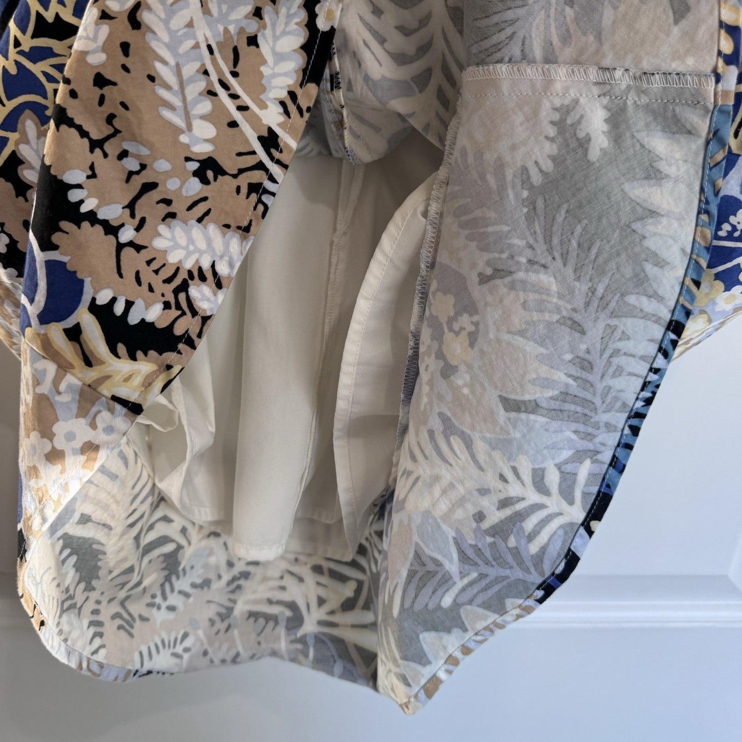 Talbots Petites Floral Sheath Dress Women’s 6P Blue Beige Short Sleeve