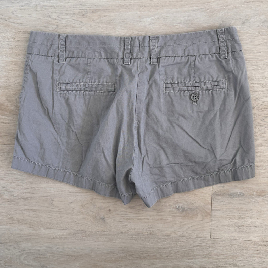 J.Crew Chino Shorts Womens 10 Gray Broken In 100% Cotton Classic