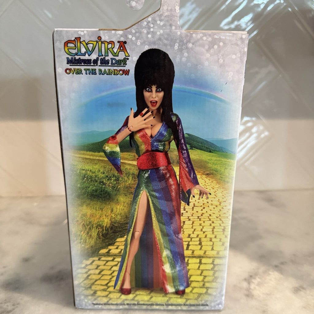 NECA Elvira Over the Rainbow Mistress of the Dark 8” Clothed Figure Sealed