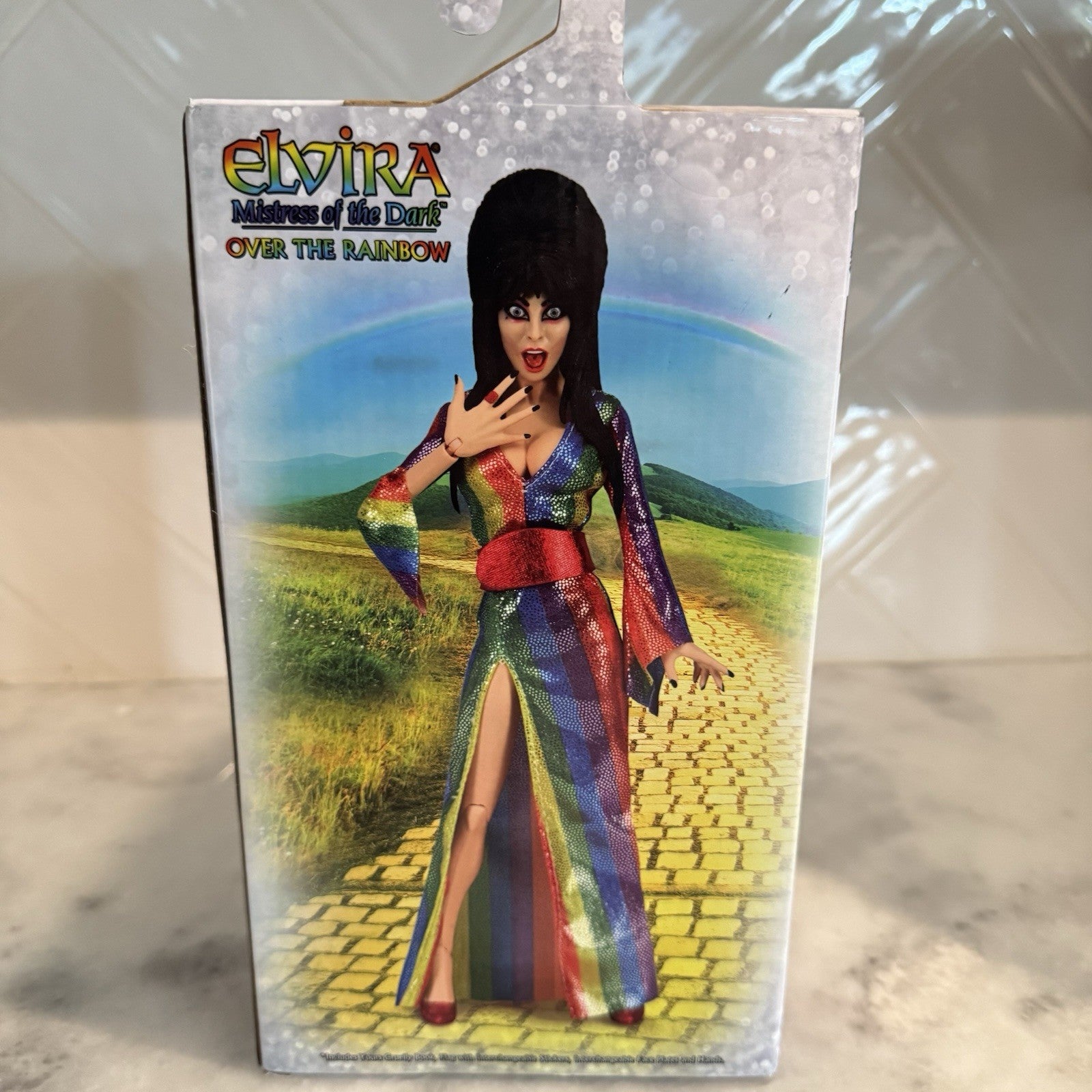 NECA Elvira Over the Rainbow Mistress of the Dark 8” Clothed Figure Sealed