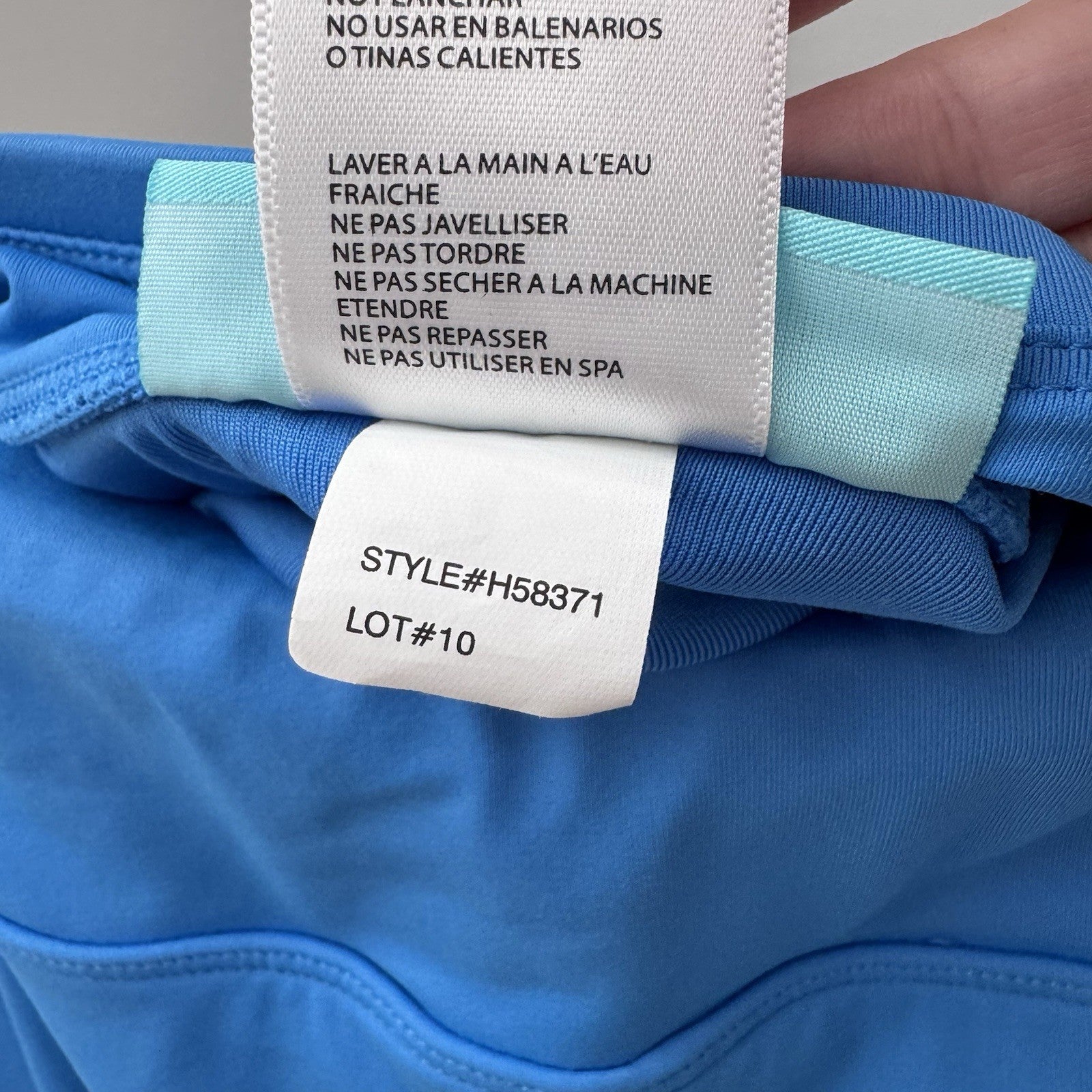 Beach House Swim Skort Size 10 Blue Swim Skirt Built-In Shorts Pocket